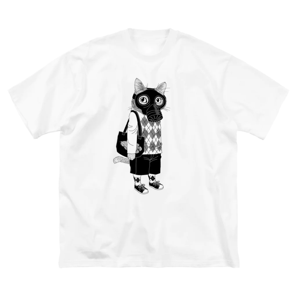 llotollのガスマスクを付けた猫 Big T-Shirt