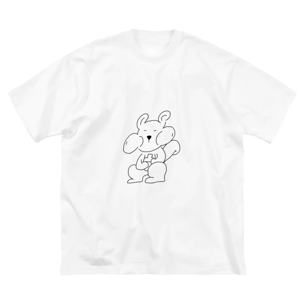 リリオのリス、食事時中 ビッグシルエットTシャツ