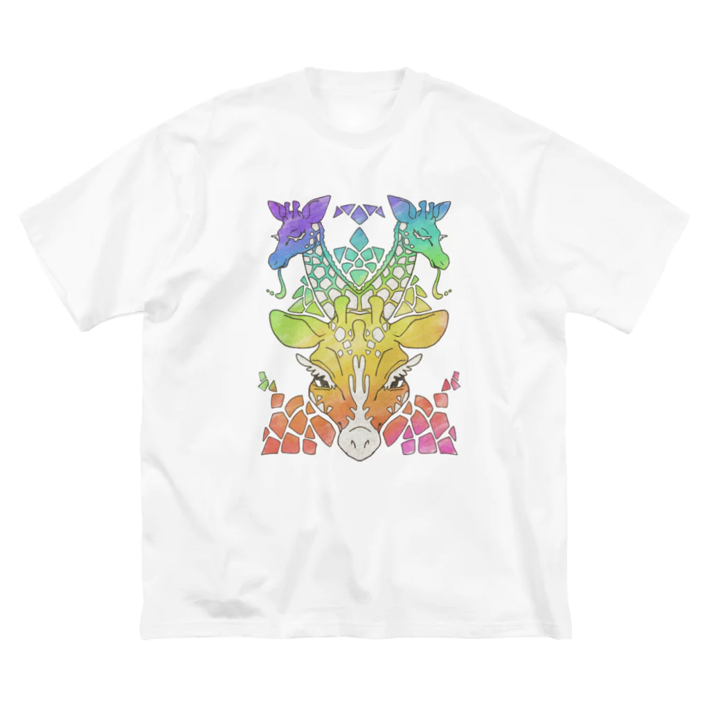 せきね まりののレインボーきりん🦒🌈 ビッグシルエットTシャツ