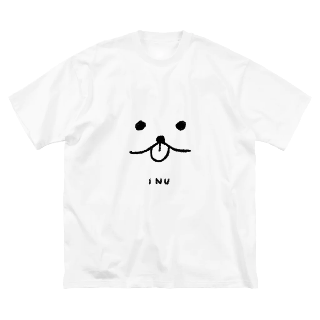 1885工房の犬の顔 ビッグシルエットTシャツ