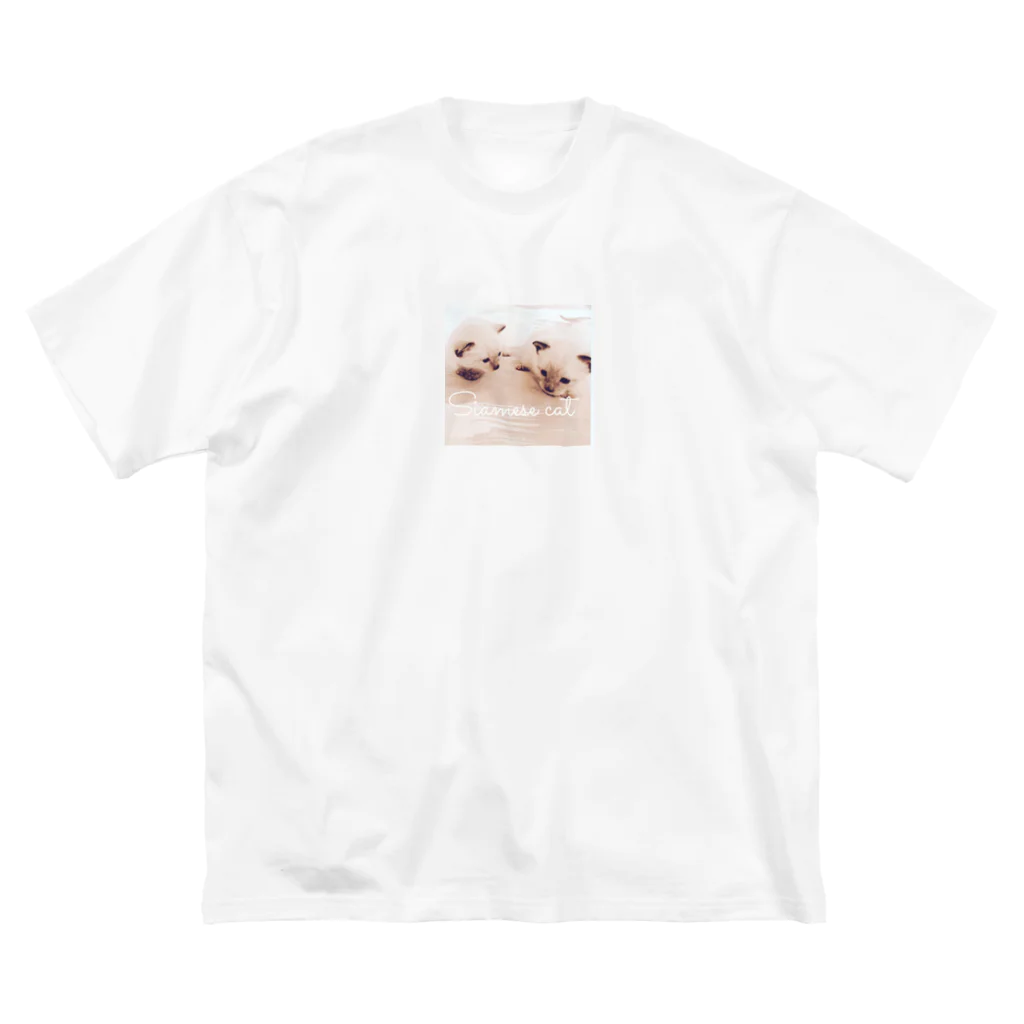 Siamese cat シャムのSiamese cat シャム猫 ビッグシルエットTシャツ