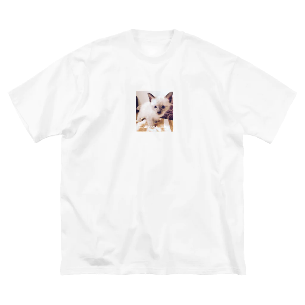 Siamese cat シャムのSiamese cat シャム猫 ビッグシルエットTシャツ