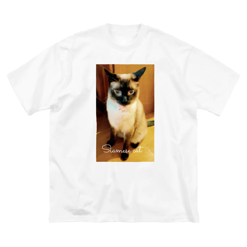 Siamese cat シャムのSiamese cat シャム猫 ビッグシルエットTシャツ