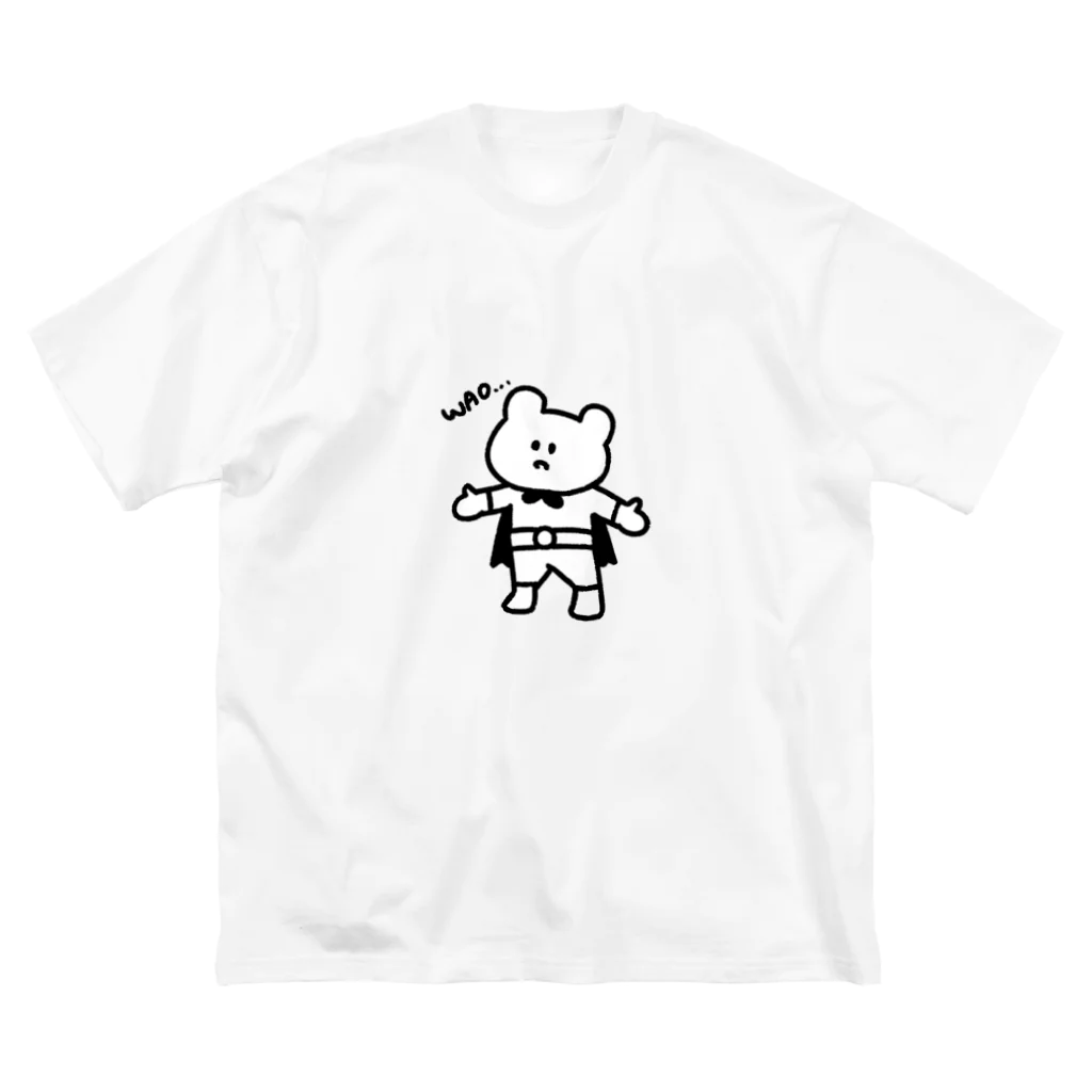 サクタローのくまのこヒーロー ビッグシルエットTシャツ