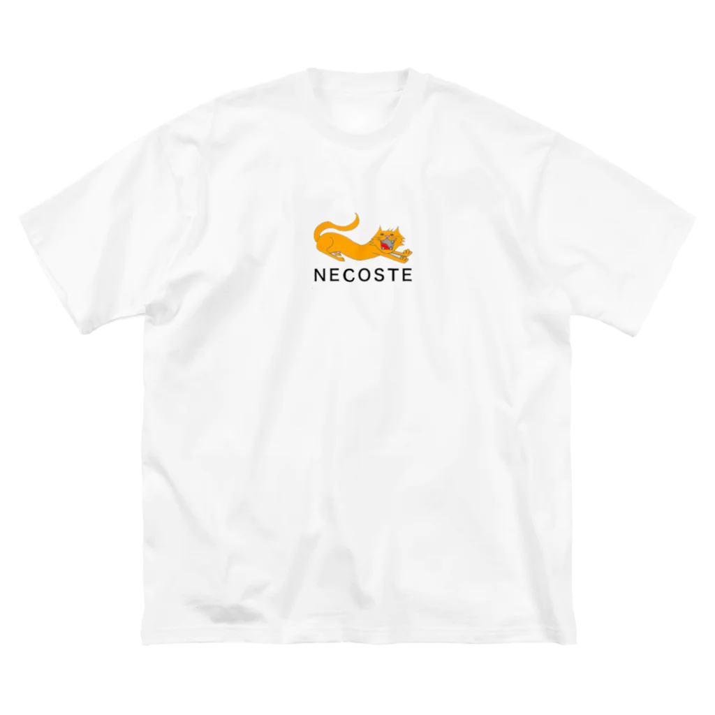 しめ鯖ライクの猫ステ ビッグシルエットTシャツ