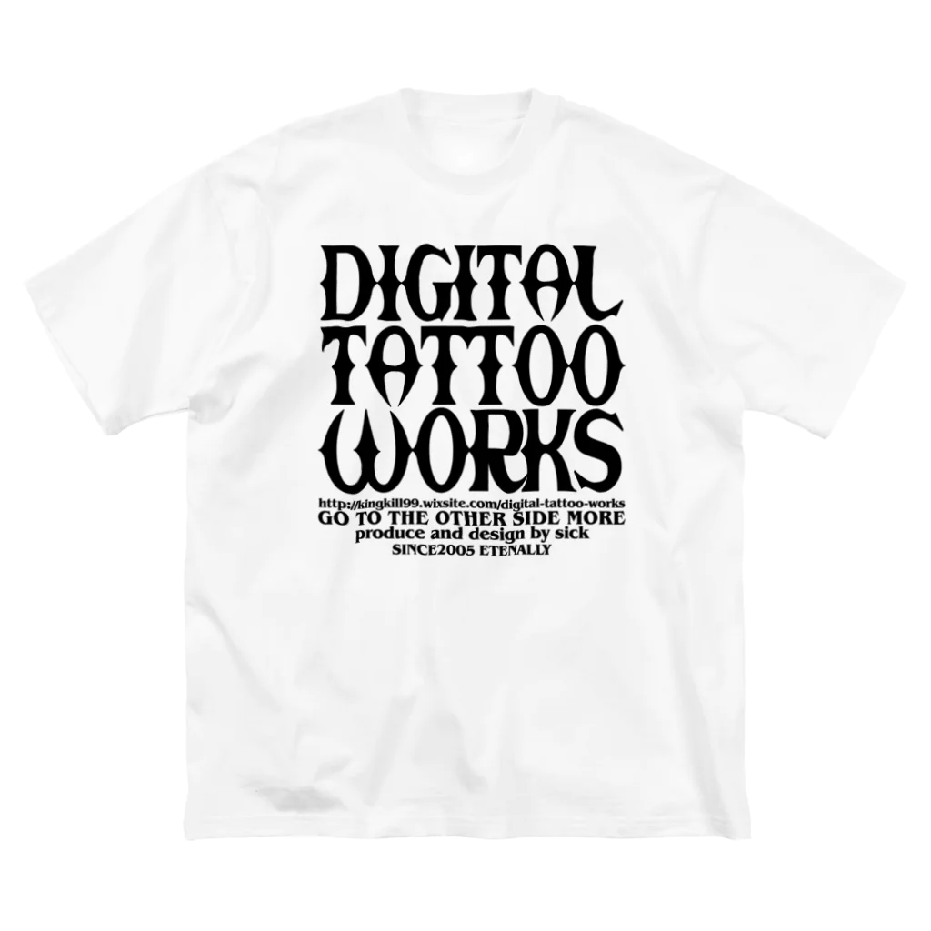 DIGITAL TATTOO WORKS/sickのdigital tattoo works rogo_2 ビッグシルエットTシャツ