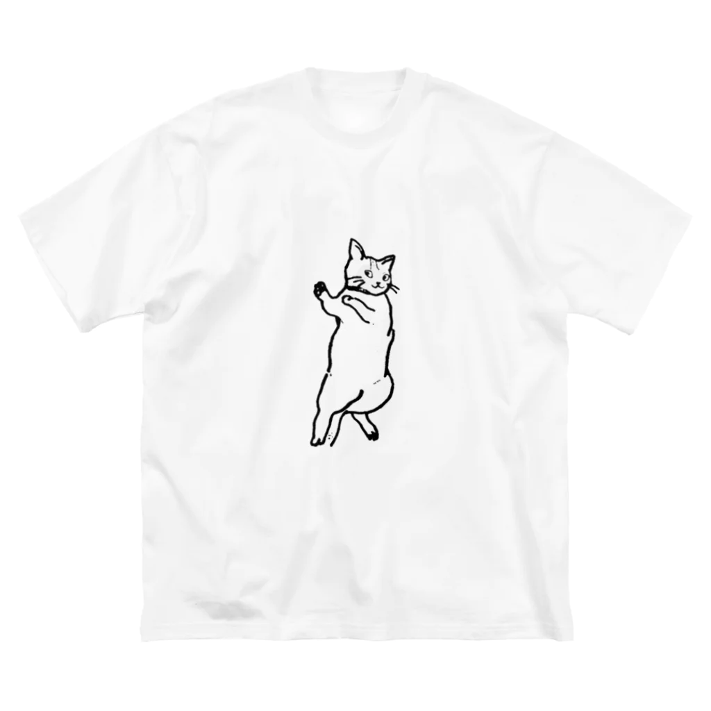 敷島の一匹で踊るどやにゃんこちゃん ビッグシルエットTシャツ