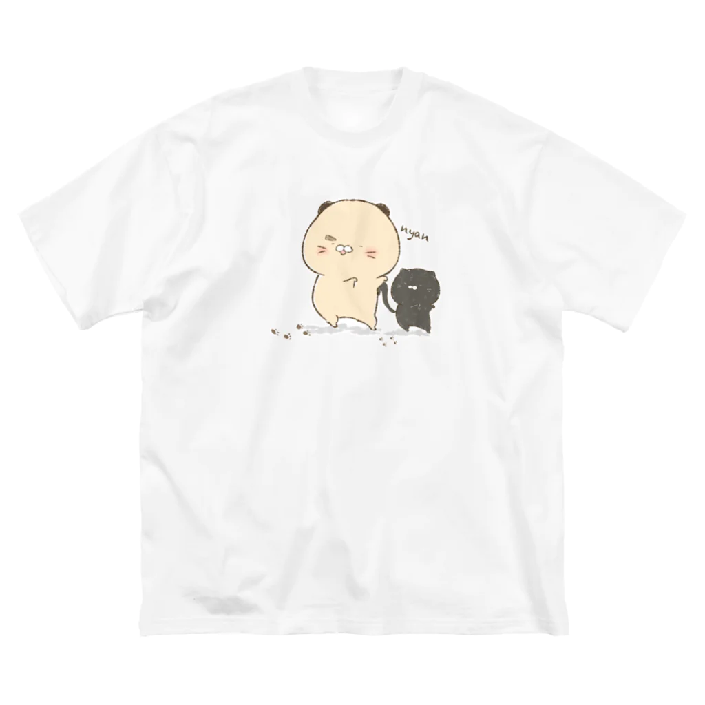 はむ汰の落書き Official Storeのゆずひこ　nyan ビッグシルエットTシャツ