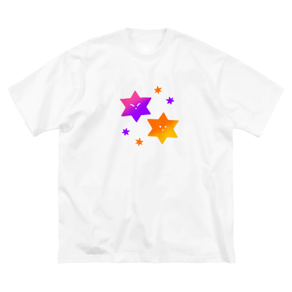 いしかきゃっとのTシャツショップのbursting star Big T-Shirt