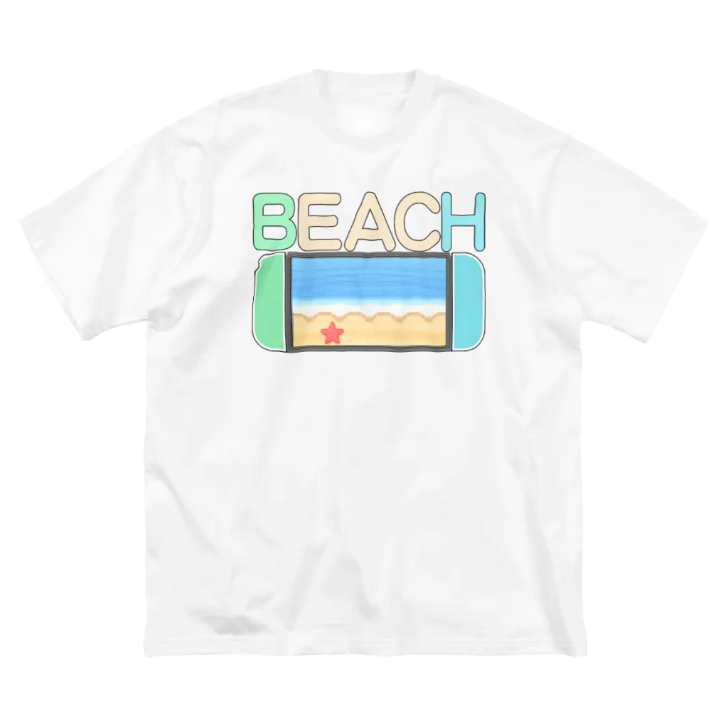 猿猫堂のあつ森BEACH ビッグシルエットTシャツ