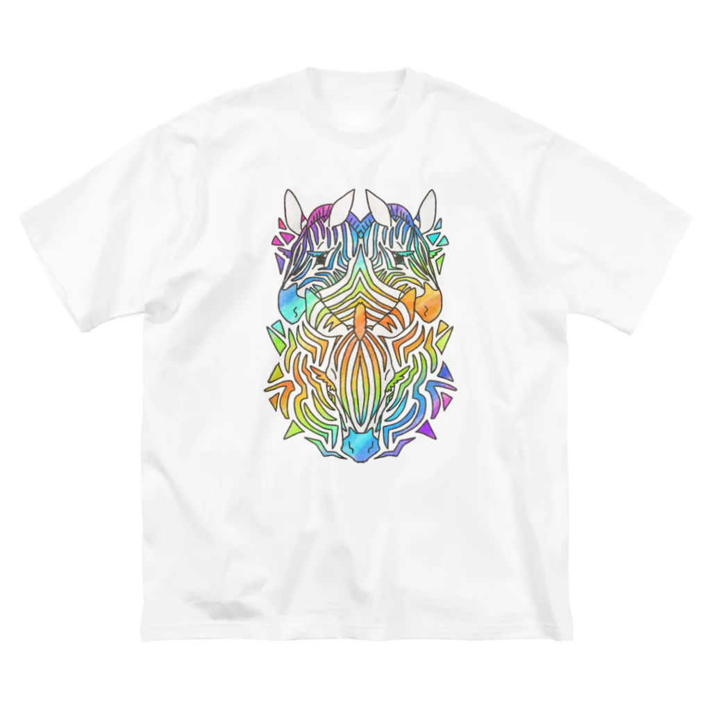 せきね まりののレインボーしまうま🦓🌈 ビッグシルエットTシャツ