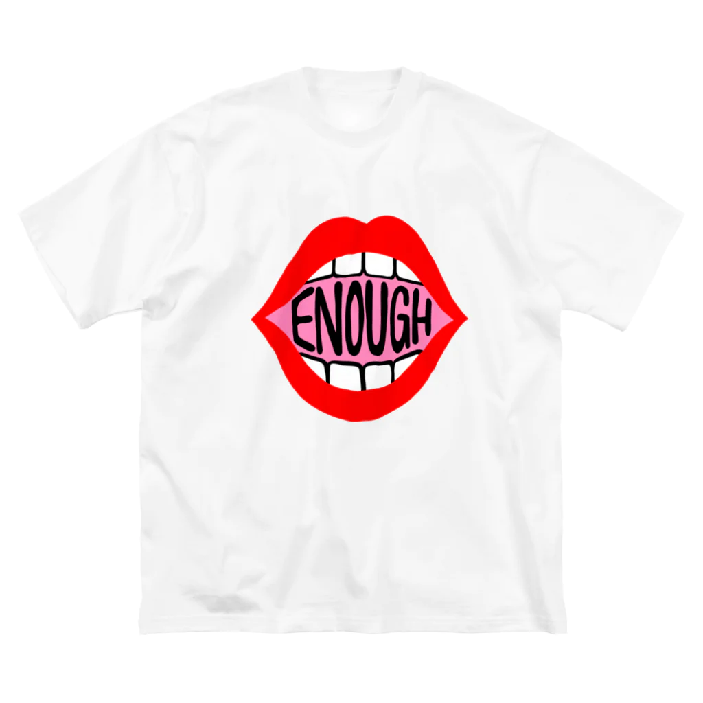 Mieko_KawasakiのENOUGH IS ENOIGH! MOUTH EDITION ビッグシルエットTシャツ