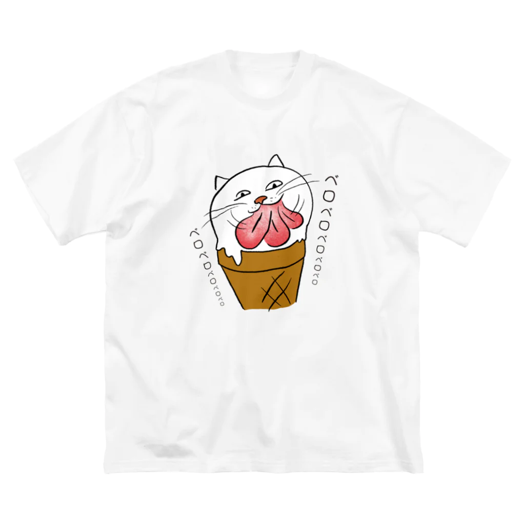 猫屋台のベロベロ猫太郎 ビッグシルエットTシャツ