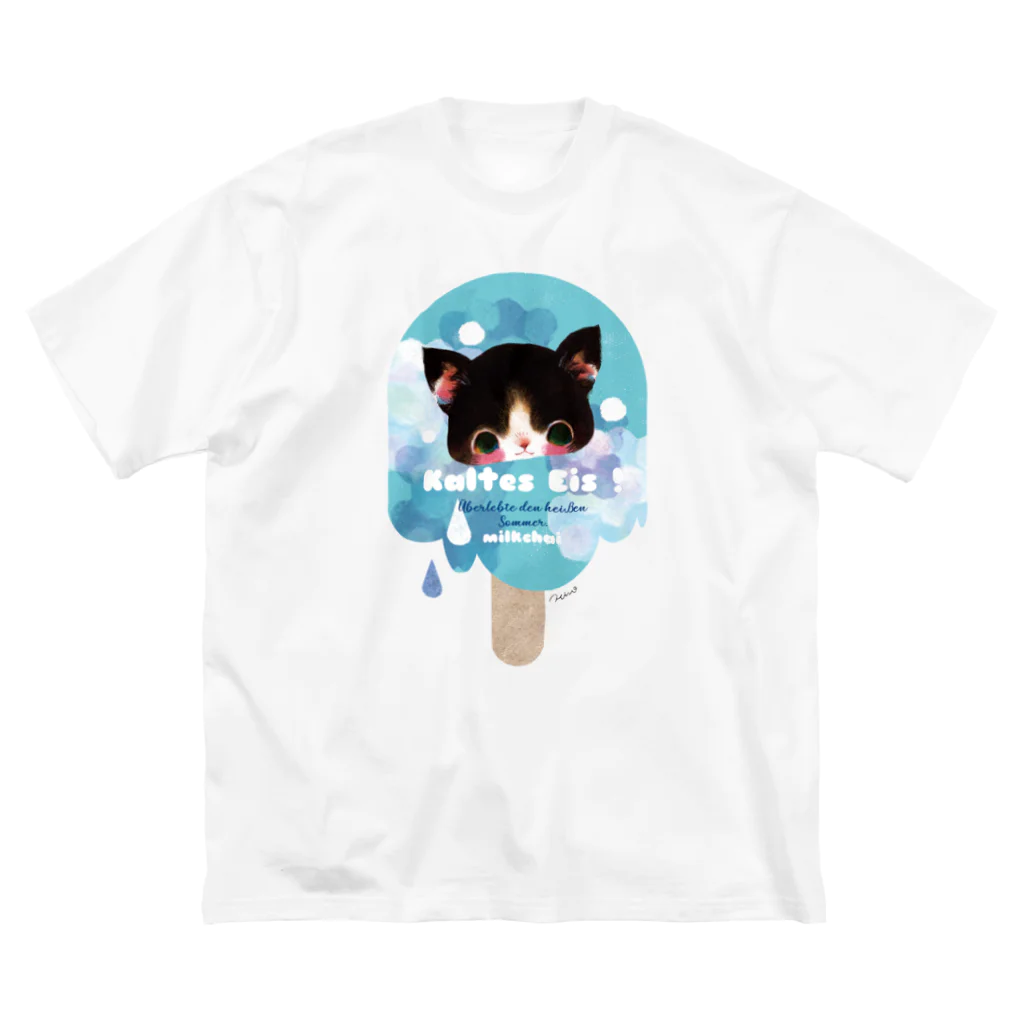 milkchaiのアイスねこ ビッグシルエットTシャツ