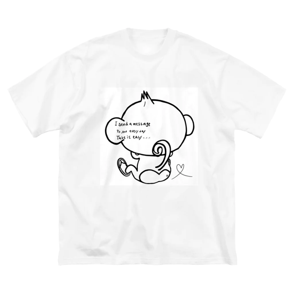 Lani＊Lani-online shop-のおさるのイージーくん♪ ビッグシルエットTシャツ