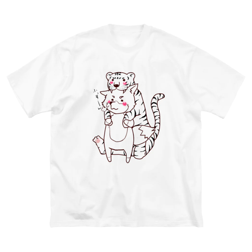 Lani＊Lani-online shop-のトラの威を借り切れてない狐。その① ビッグシルエットTシャツ