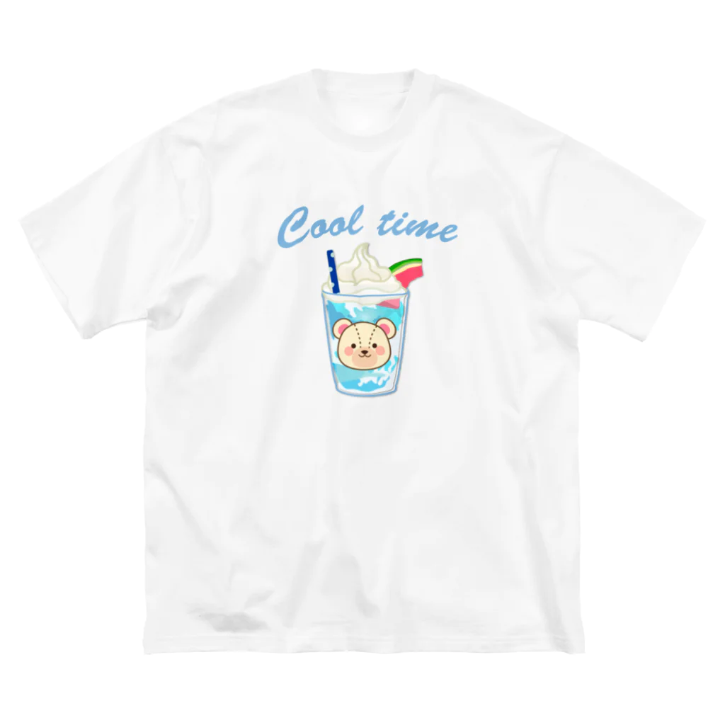 little lion house公式ショップ（大人のためのねこ）の白くまさんの青空ゼリーのクリームソーダ Big T-Shirt