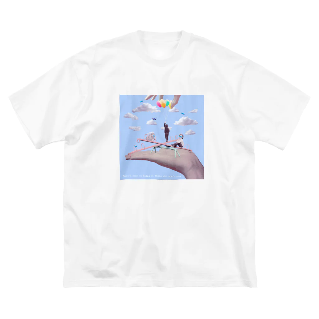 ないものねだりのMarionette(blue) ビッグシルエットTシャツ