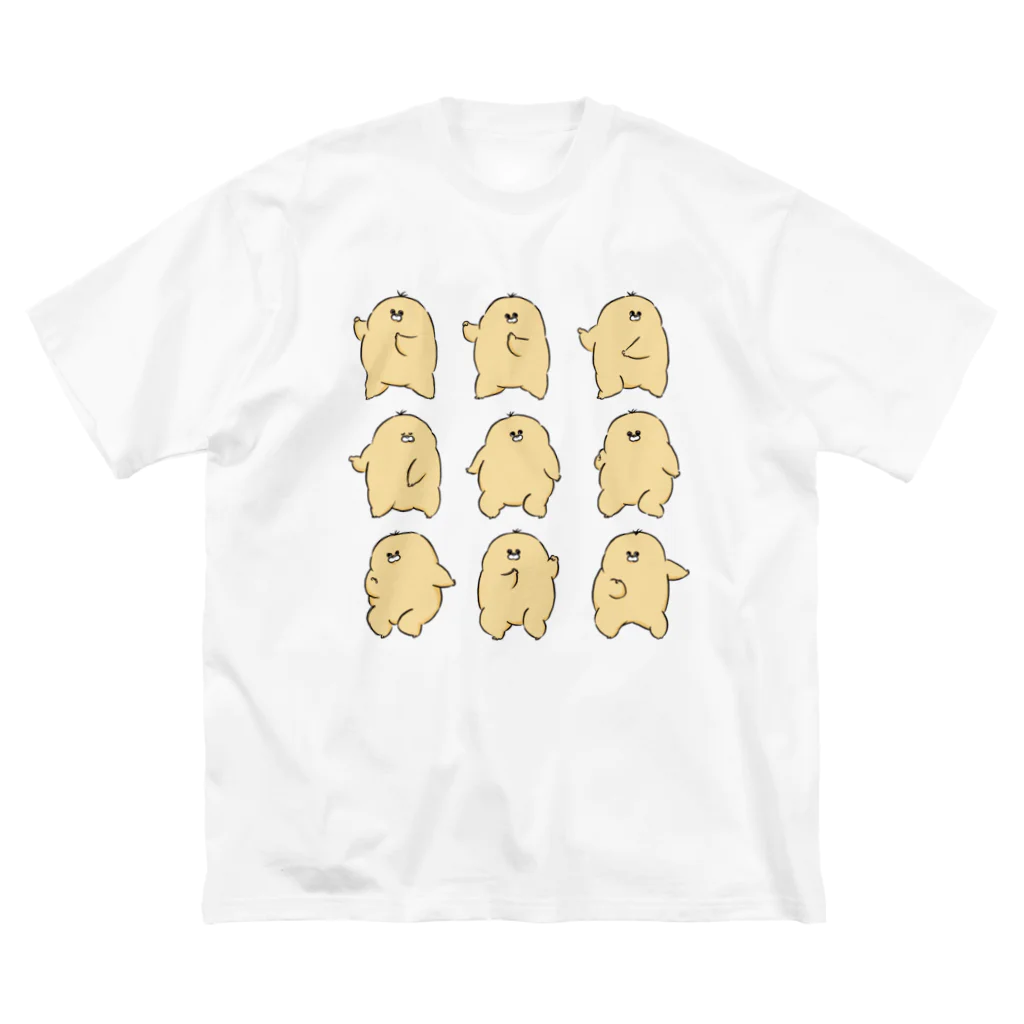 atelier-himedaの踊るもっふるくん ビッグシルエットTシャツ