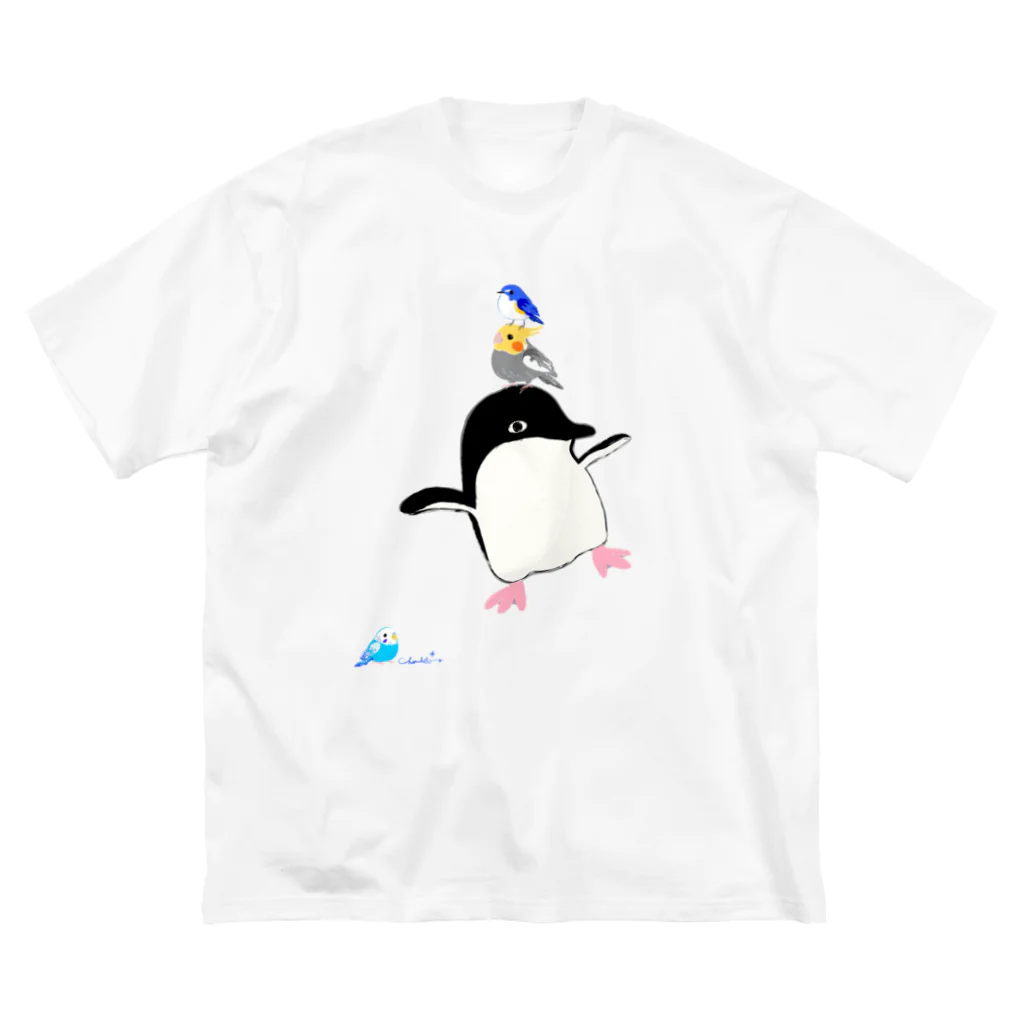 LittleLoroのアデリーペンギンの浮かれ具合 ビッグシルエットTシャツ