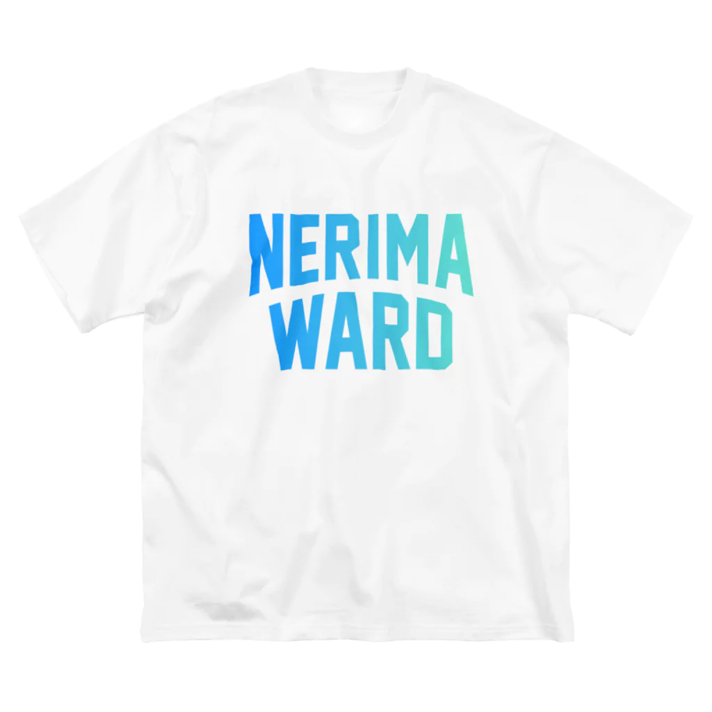 JIMOTO Wear Local Japanの練馬区 NERIMA WARD ロゴブルー　 ビッグシルエットTシャツ