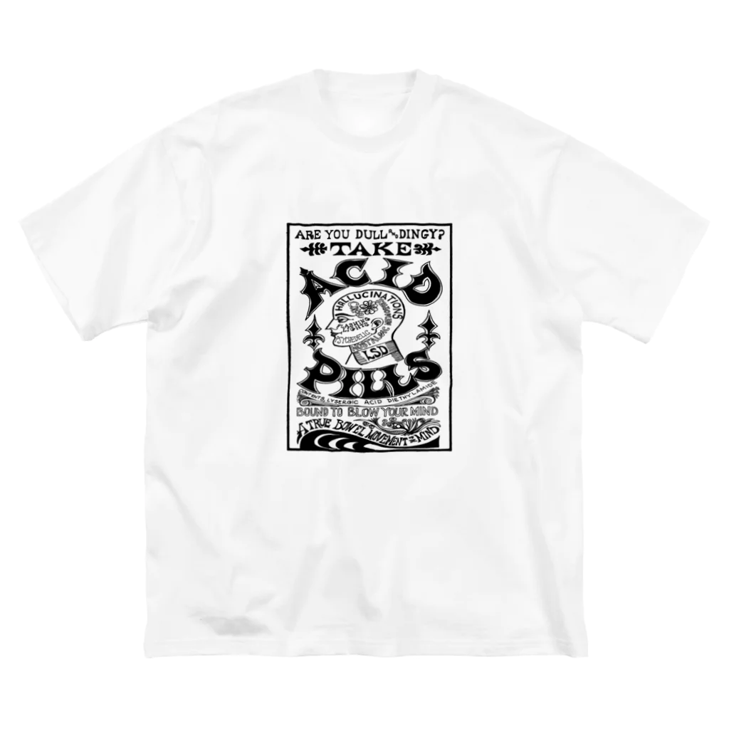 Bunny Robber GRPCのTAKE ACID PILLS_BLK Big T-Shirt