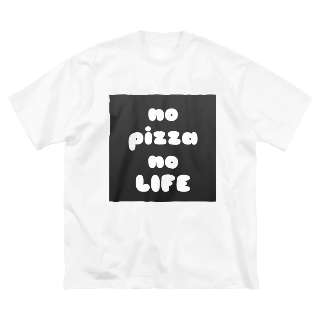 kjm_000131のno pizza no life ビッグシルエットTシャツ