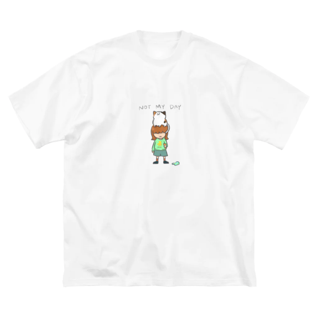 MikuのNOT MY DAY (ice cream) ビッグシルエットTシャツ