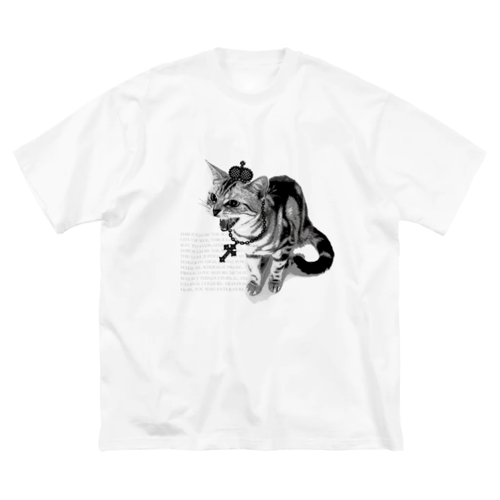 Lunatic Cat-ismのシャーという猫 ビッグシルエットTシャツ