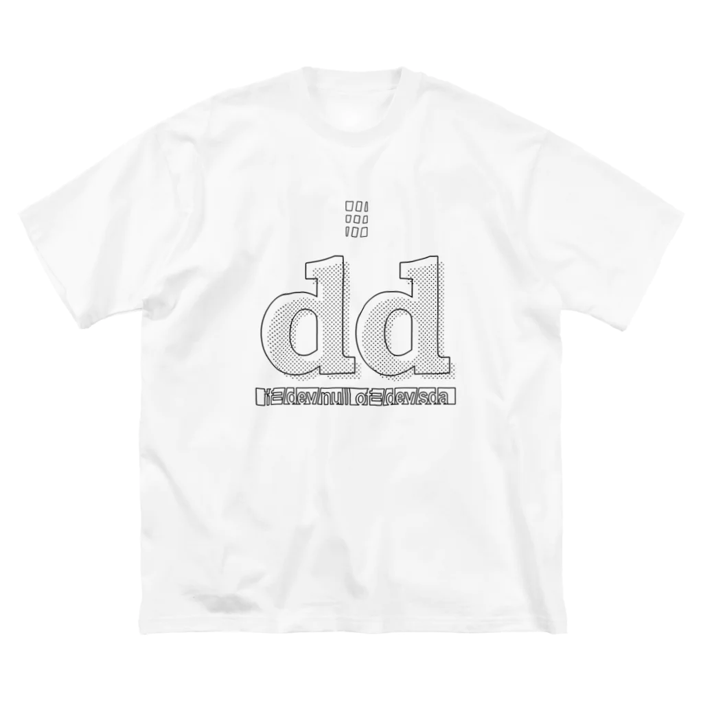 NVLKの危険シェル芸Tシャツ dd（黒文字） Big T-Shirt