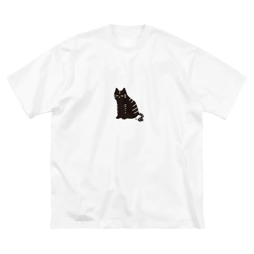 本田しずまるの絵のグッズのトラネコ・黒・小 Big T-Shirt