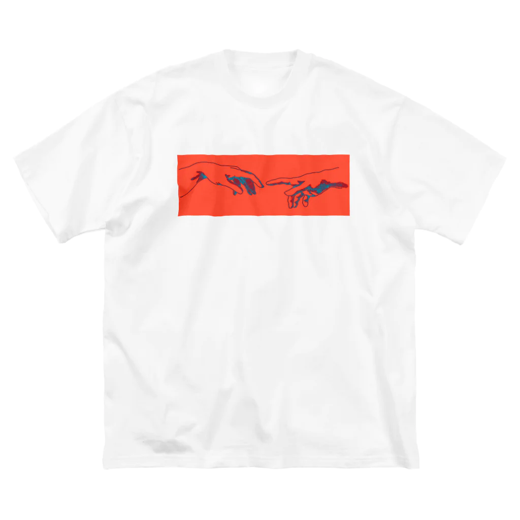 QB🦖の宇宙への飛行_rd ビッグシルエットTシャツ