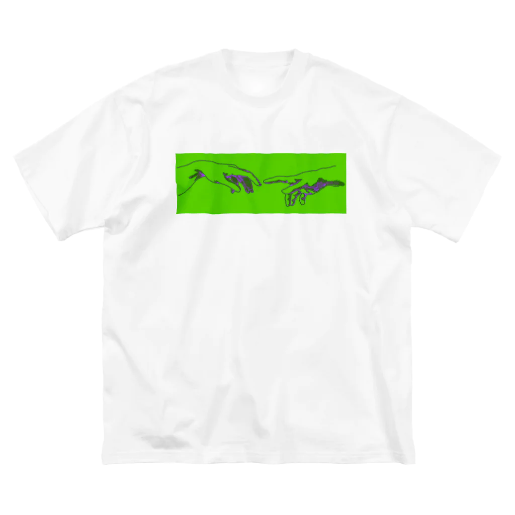 QB🦖の宇宙への飛行_gr ビッグシルエットTシャツ