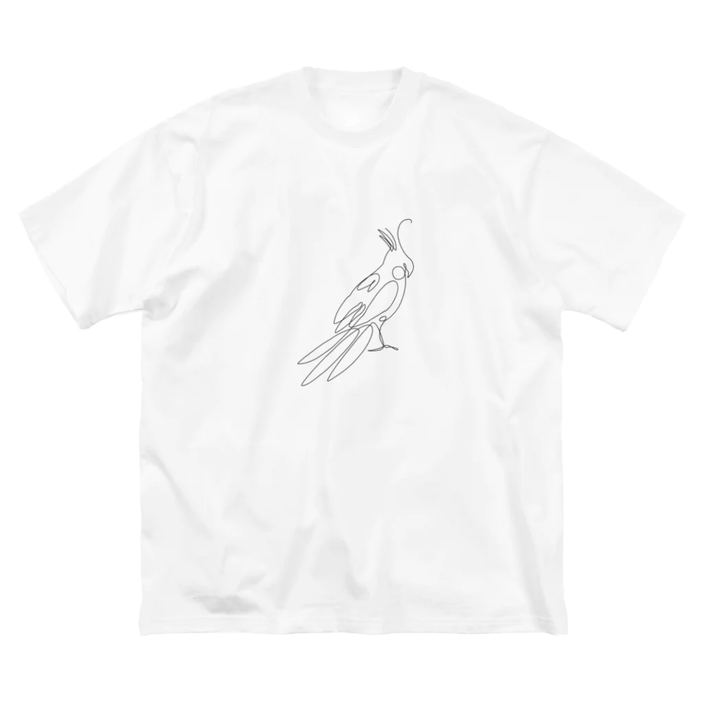 クレアプロップのオカメインコシルエット ビッグシルエットTシャツ