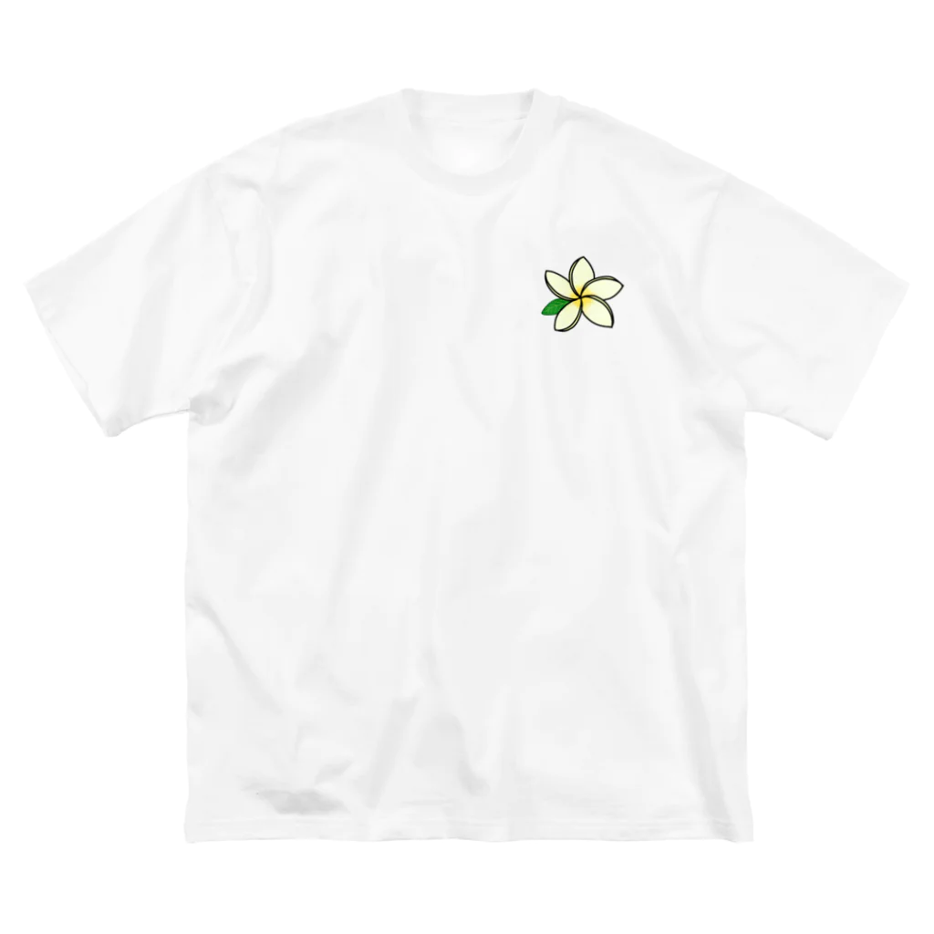 Okiwaiiのプルメリア三姉妹 ビッグシルエットTシャツ