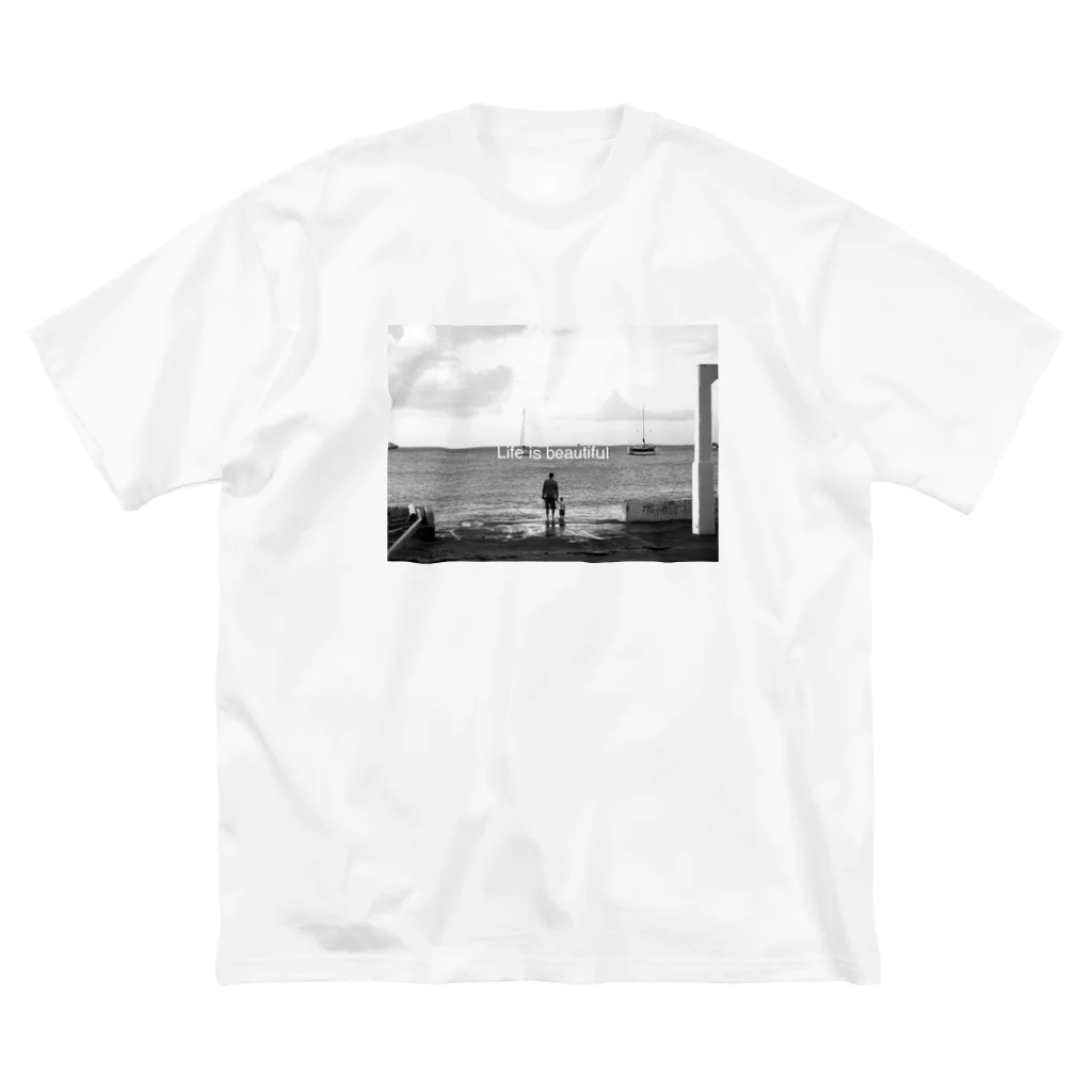 ipunigraphの海沿い ビッグシルエットTシャツ