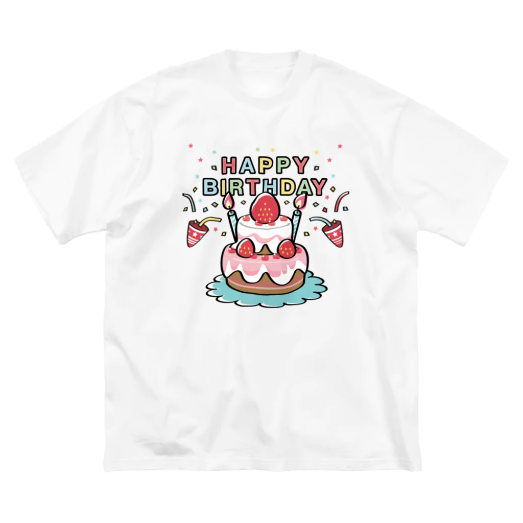 イラスト MONYAAT のCT61HAPPY BRITHDAY  ビッグシルエットTシャツ