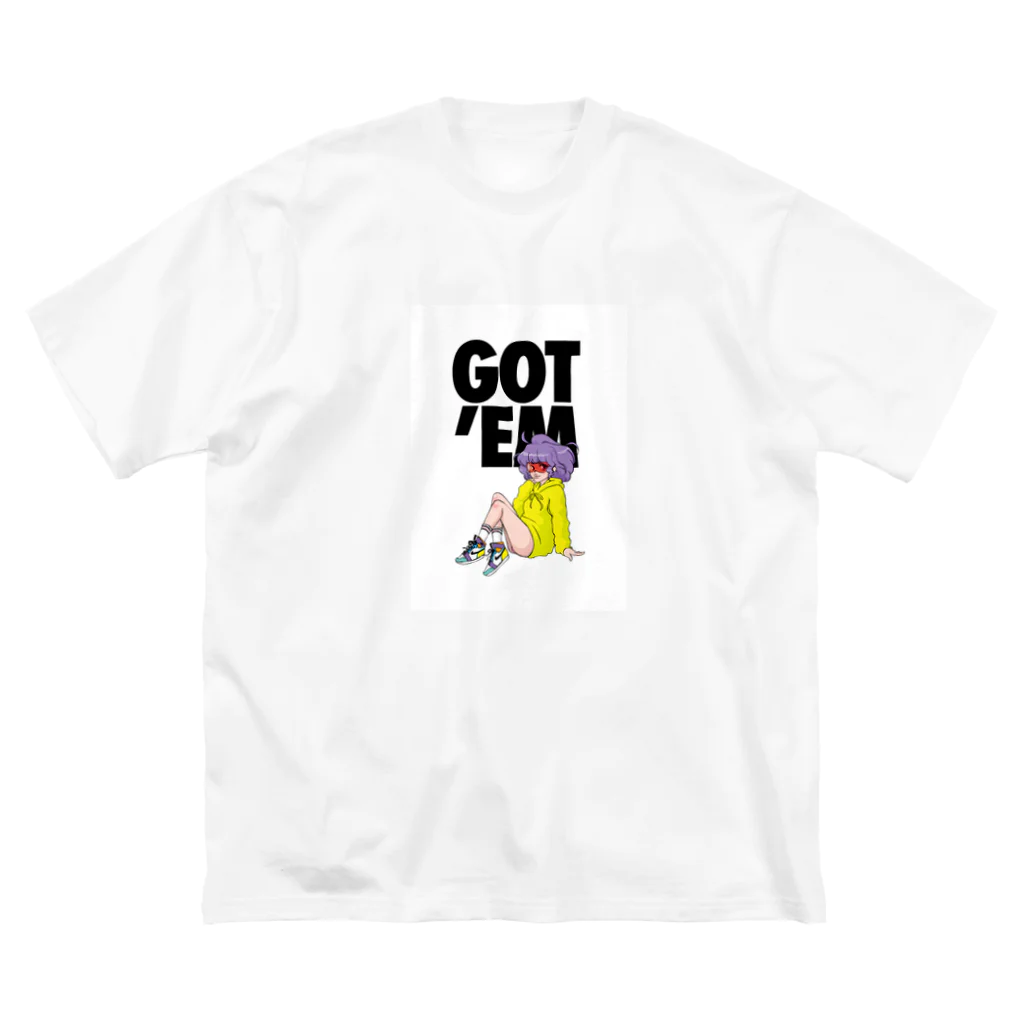 BADASSTICのGOTEM Creamy ビッグシルエットTシャツ