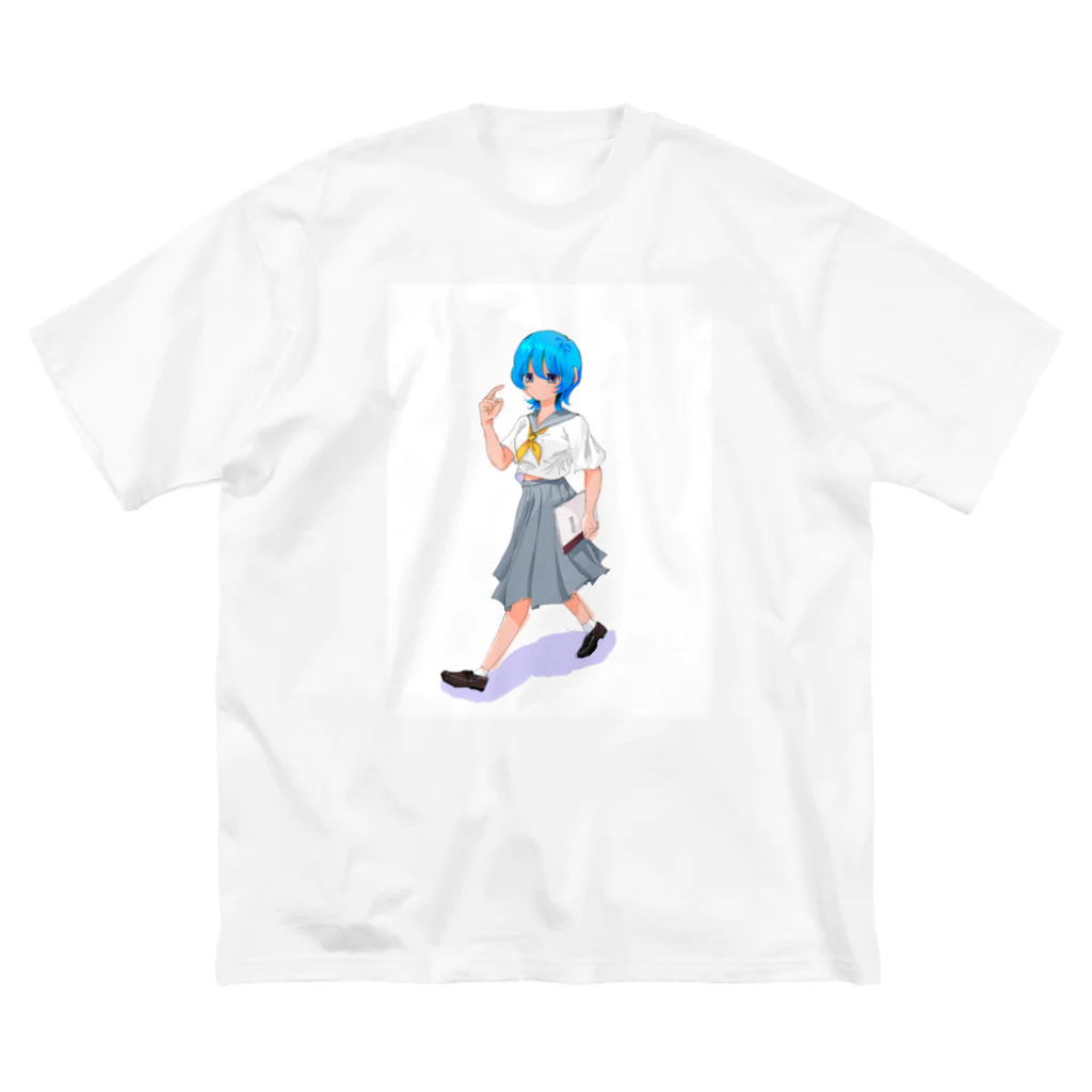 wmatpmentの日直セーラー女の子 ビッグシルエットTシャツ