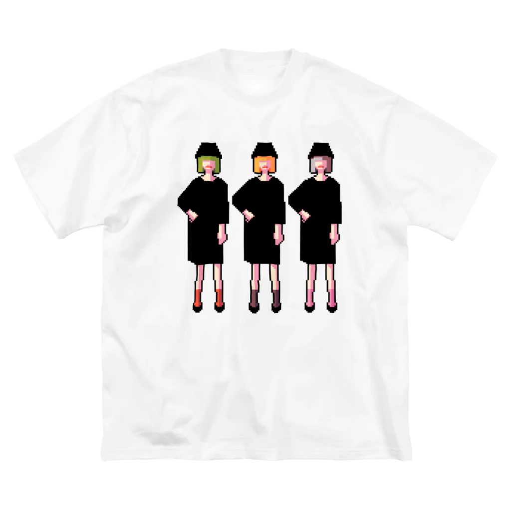 ずぅんの三人の女の子 ビッグシルエットTシャツ