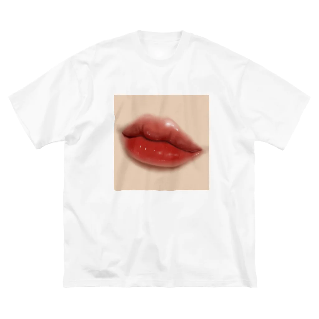 Sweetfishのぷるぷる唇 ビッグシルエットTシャツ
