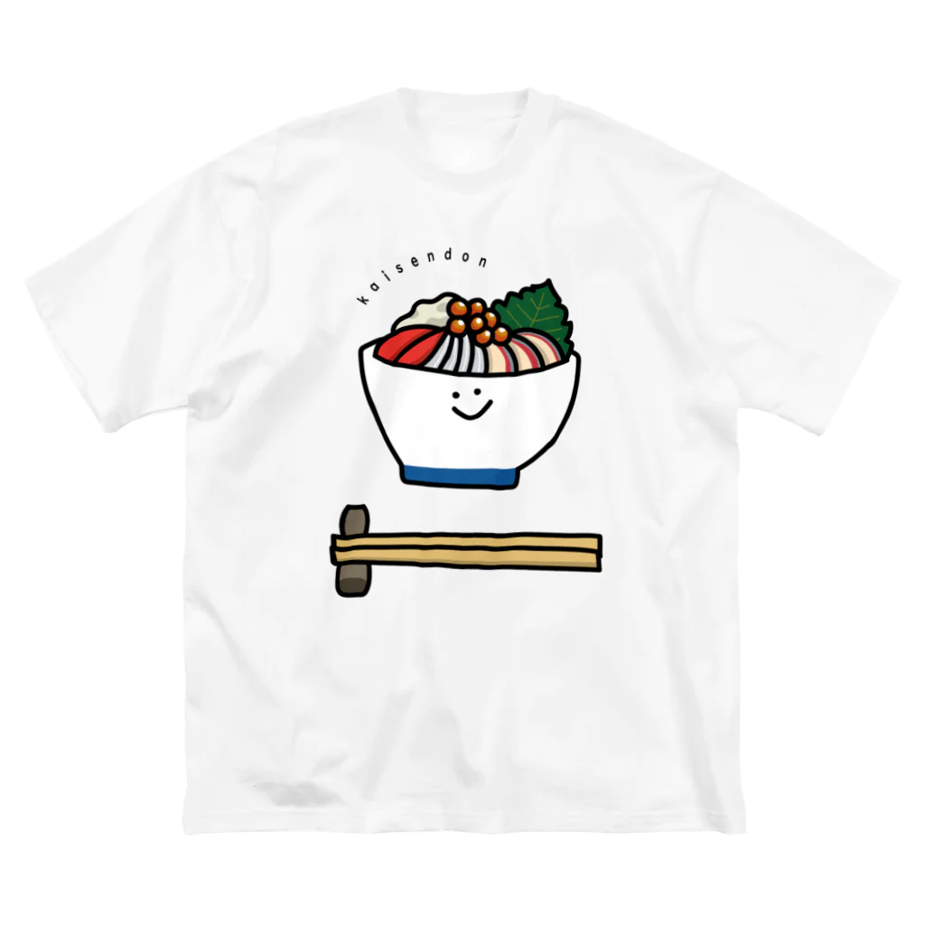 モツ煮子の海鮮丼マン ビッグシルエットTシャツ