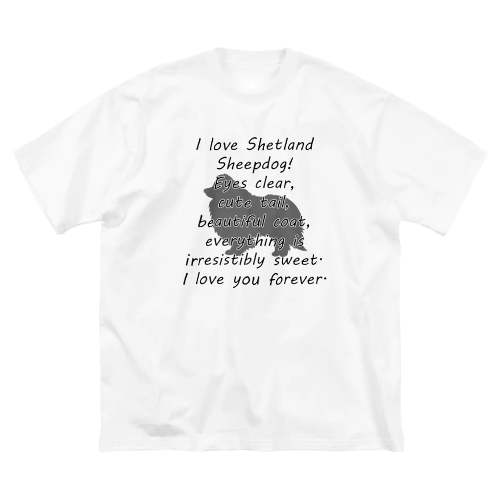 onehappinessのシェットランドシープドッグ ビッグシルエットTシャツ