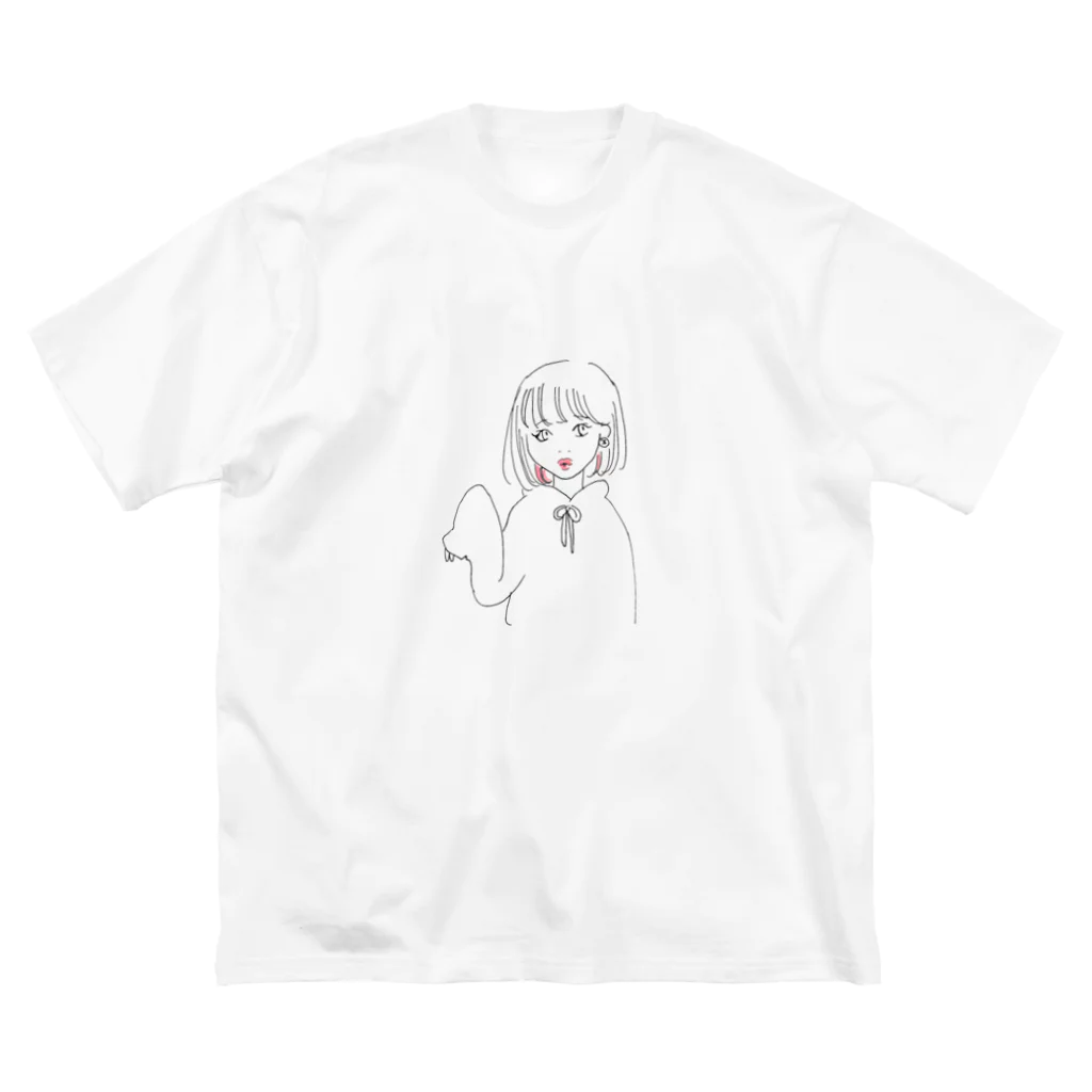 MONOjj イラスト部のまって、あの子に似てない？ ビッグシルエットTシャツ