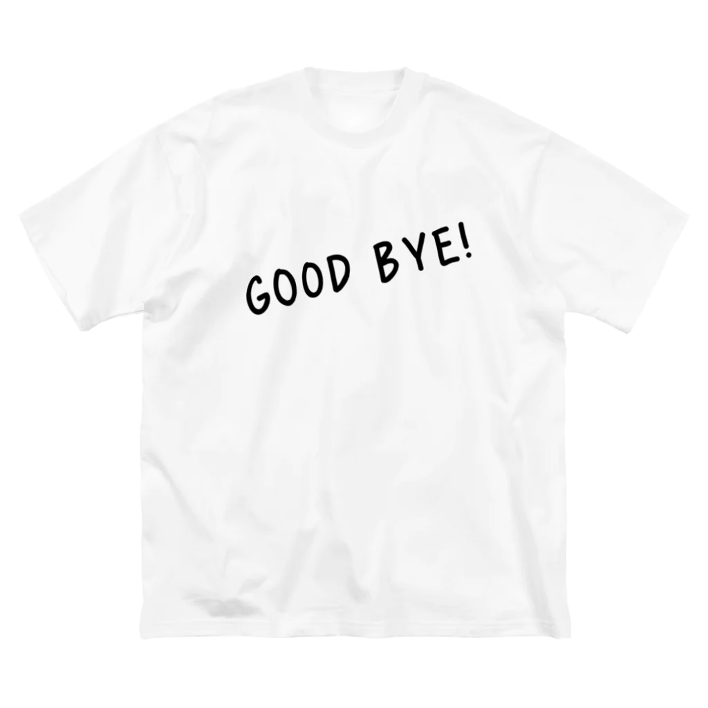 SANKAKU DESIGN STOREのGood Bye! カジュアル黒 Big T-Shirt