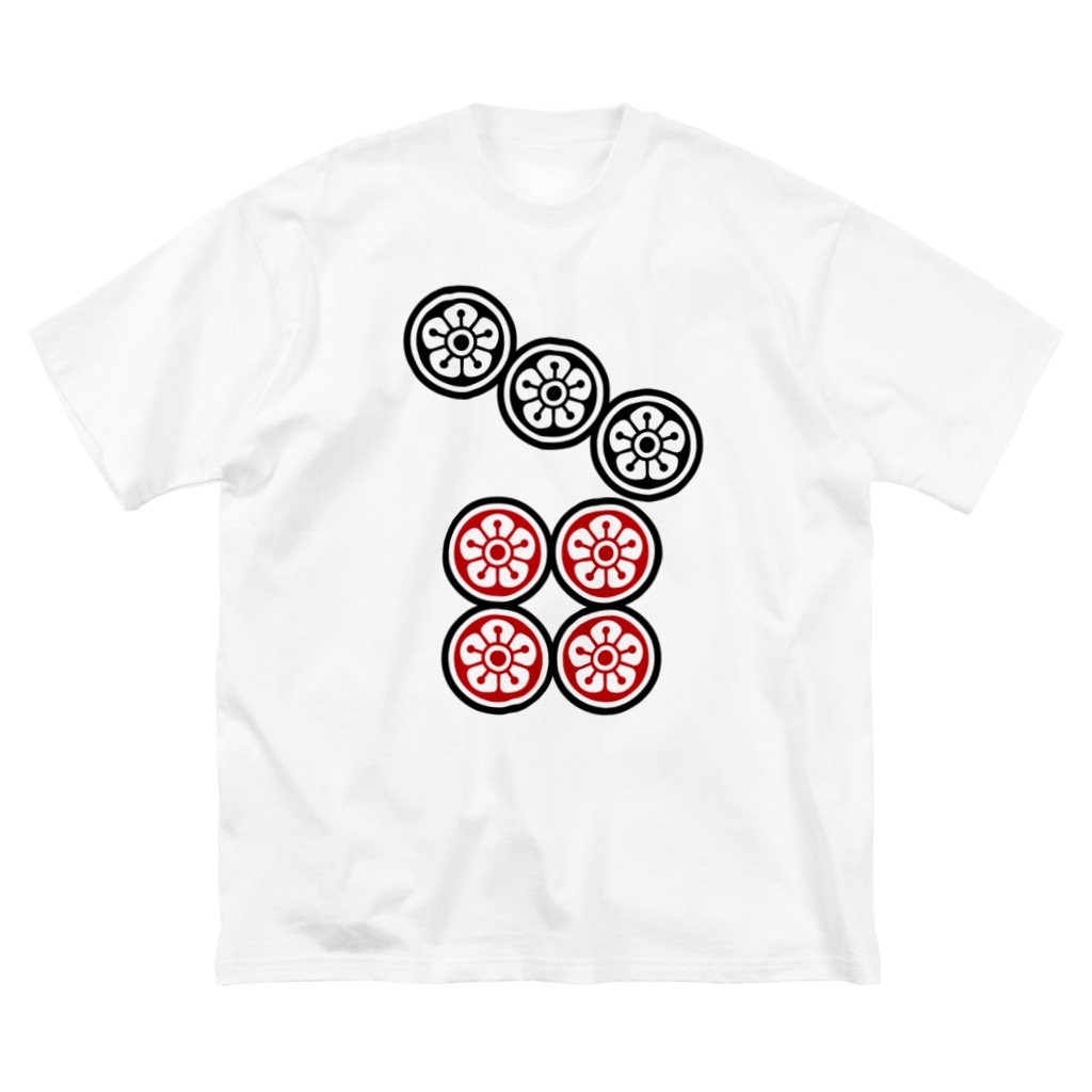 麻雀牌 7筒 チーピン 筒子 Gt 黒赤ロゴ 麻雀ロゴtシャツショップ 雀喰 Junk Mahjong Junk のビッグシルエットtシャツ通販 Suzuri スズリ