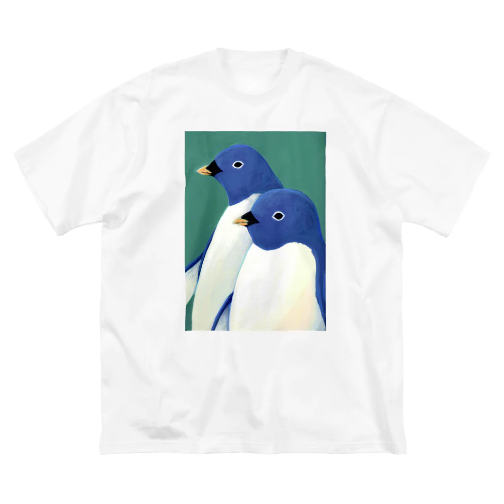 MashMashのペンギン肖像画 ビッグシルエットTシャツ