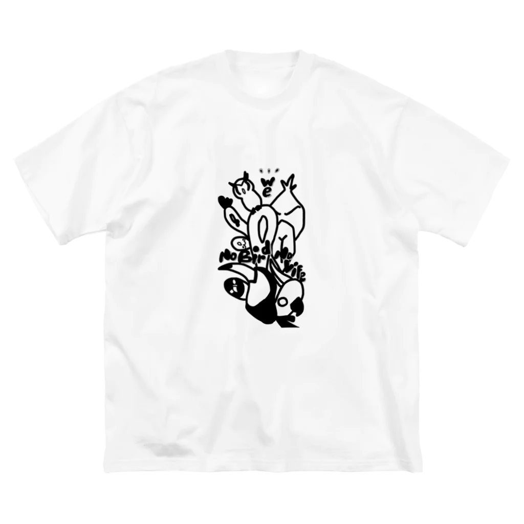 KAIKOの鳥。bird ビッグシルエットTシャツ