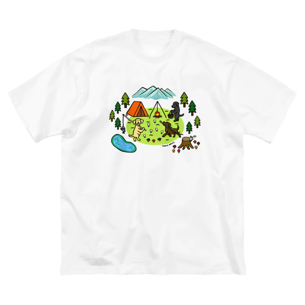 ハッピー・ラブラドールズのキャンプ大好きラブラドール Big T-Shirt