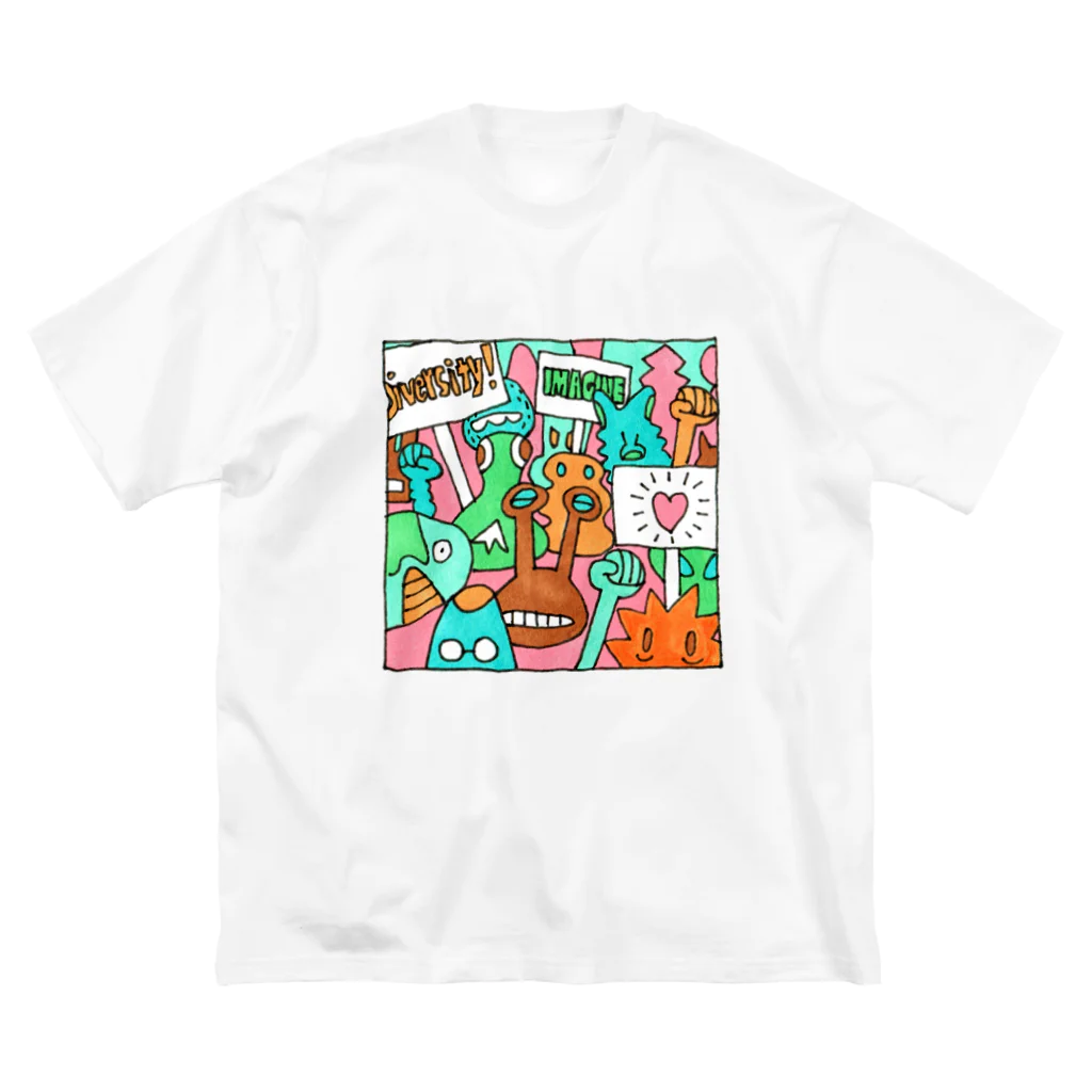 cementmilk WEBショップの毎日イラストセレクション No.002 Big T-Shirt